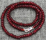 Faceted Red Garnet Stone Necklace 18''