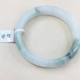 Natural Jadeite Bracelet Light + Dark Green 54-62mm Female Jade Bracelet