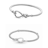 Pan Bracelet Sterling Silver S925 Mother's Eternal Symbol Flower Knot Bracelet