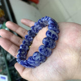 Sodalite Stone Beads Bracelet Gemstone Bangle Fine Jewelry Gift