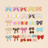 30Pcs Mixed Style Enamel Bowknot Charms for Jewelry Making DIY Accessories