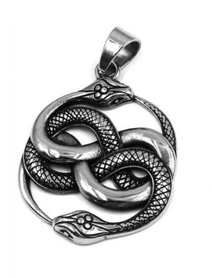 Snake Pendant Stainless Steel Biker Mens Pendant