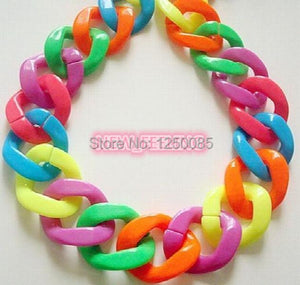 100pcs Colorful Acrylic Link Necklace Bracelet Earring Fitting