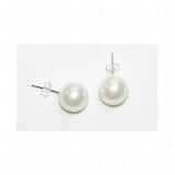 11mm Freshwater Pearl Stud Earrings S925 Silver Lady Gift
