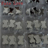 30pcs Small Bone Dog Tag Charms Stainless Steel DIY Jewelry Finding