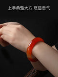 Natural Agate Chalcedony Bangle Princess Jewelry Gift