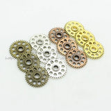 Sweet Bell Four Alloy Gear Charm Jewelry Findings 30pcs/lot