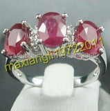 Pink Stone Crystal Ring Size 8-10#