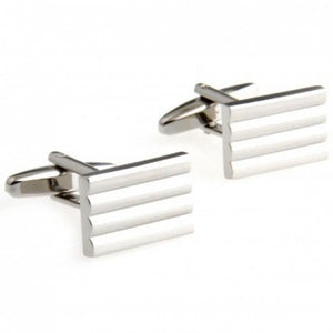 Elegant Metal Cufflinks Set - 5 Pairs