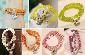 Tibetan Silver Opal Bracelet Women's Ethnic Jewelry