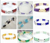 Plated Nature Jade Bracelet 9 COLOUR CHOICE