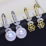 S925 Sterling Silver Pearl Earrings DIY Accessories