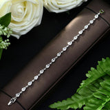 Water Drop Shape Strand Bracelet with Cubic Zirconia for Women