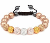Ge3s Micro Pave CZ Disco Ball Beads Bracelet - Fashion Gift Jewelry Crystal
