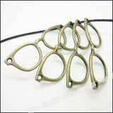 36pcs Vintage Glasses Charms Pendant Antique Bronze Alloy DIY Jewelry Findings