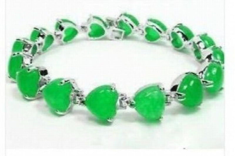 Green Jade Heart Bracelet