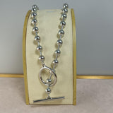 Padlock Pendants Beaded Necklace Bracelet Set Punk Jewelry