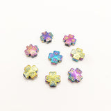 50Pcs 12mm Glass Beads & Crystal Cross Pendant Set for DIY Earrings Necklace