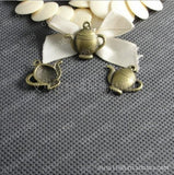 100 pcs Antique Bronze Teapot Charms Pendants