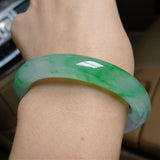 Burmese Jadeite Light Green Bracelet 54-64mm Princess Jewelry