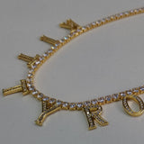 Zircon Letters Necklace for Women Girls - Personalized Name Necklace