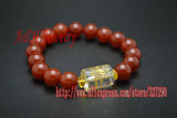 Taoism Taiji Words 10mm Red Stone Strand Bracelets 10pc/lot