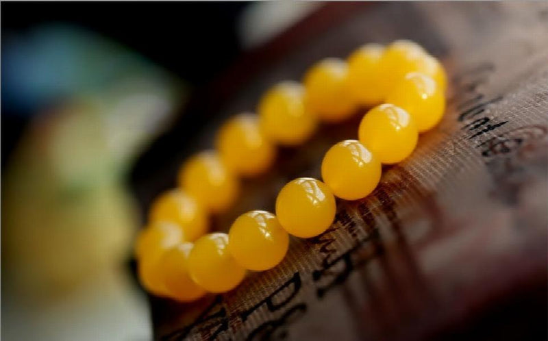 Yellow Agate Bracelet Crystal Jewelry for Men and Women