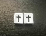 100pcs 8mm Flower Heart Cross Four Leaf Clover Star Slide Charm
