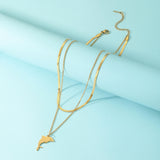 Dolphins Pendant Necklace Stainless Steel for Women