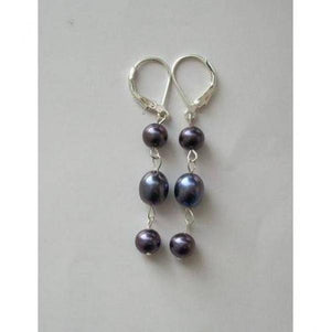 9mm Round Oval Freshwater Pearl Drop Earrings S925 Silver Hook