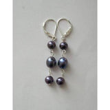 9mm Round Oval Freshwater Pearl Drop Earrings S925 Silver Hook