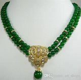 Green Pendant Necklace 18-19''