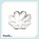 925 Silver Flower End Bead Caps Jewelry Making Supplies