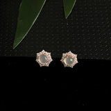 S925 Silver Glass & Chalcedony Earrings, Water Moistening & Ice Penetrating