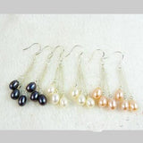 Pink Freshwater Pearl S925 Silver Earrings for Women