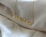 Personalized Double Name Bar Necklace