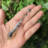 Natural Ocean Agate Pendulum Divination Crystal Reiki Healing Stone Pendant