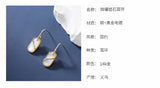 925 Silver Shell Geometric Earrings Women
