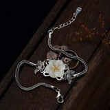 Chalcedony Plum Blossom Bracelet Chinese Retro Palace Women's Jewelry
