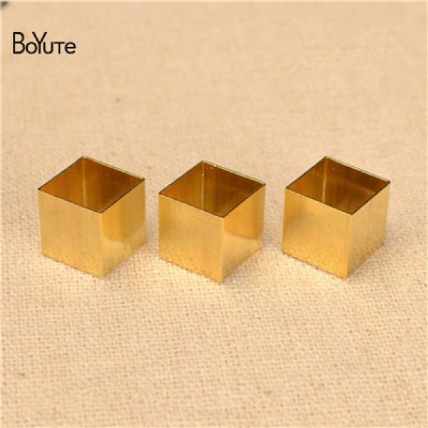 BoYuTe 100Pcs Brass 10MM Square Tube Beads Jewelry DIY