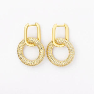 Micro Pave CZ Drop Earrings for Women Girls Wedding Party Christmas