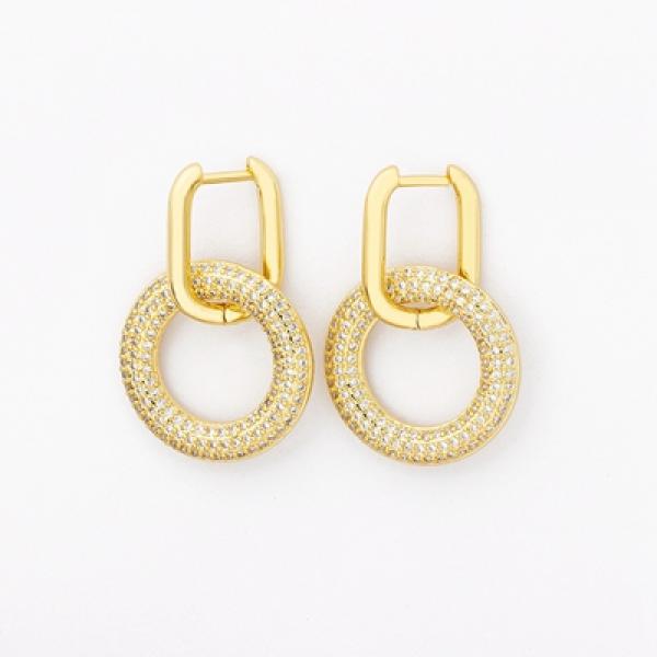 Micro Pave CZ Drop Earrings for Women Girls Wedding Party Christmas