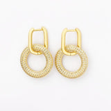 Micro Pave CZ Drop Earrings for Women Girls Wedding Party Christmas