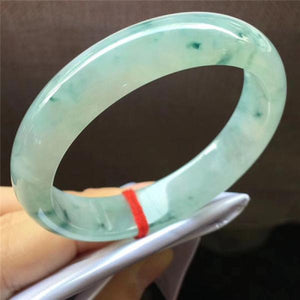 Burmese Jadeite Light Flower Bracelet 54-64mm for Mother & Girlfriend