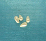 Shell Pearl Teardrop Beads 7x5mm - Set of 4