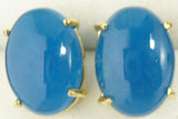 Women's Natural Jade Stud Earrings in 3 Colors - 13*18mm