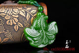Green Jade Goldfish Pendant Necklace Charm Jewellery Accessory