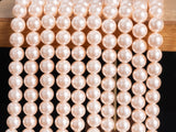 Pink Shell Pearl Beads Round Shape Size Options 4/6/8/10mm