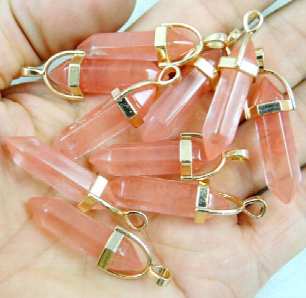 Turquoise Quartz Crystal Pendant for DIY Jewelry Making