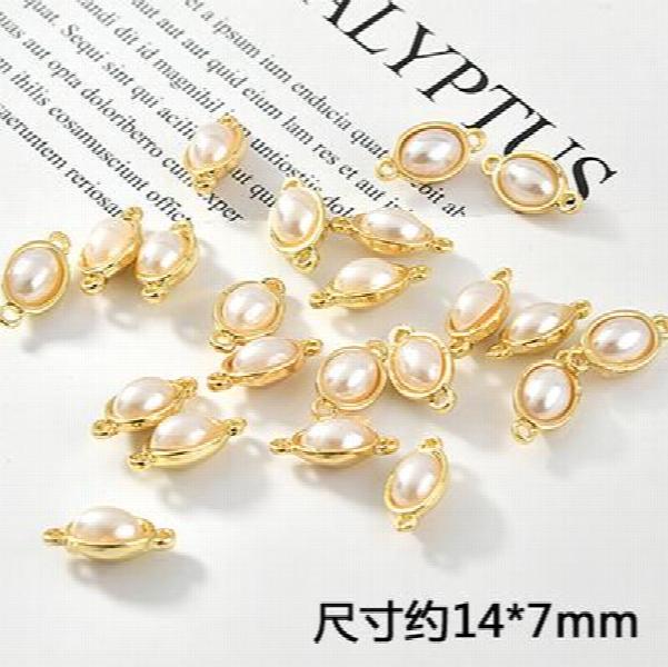 Geometric Oval Alloy Charms for Jewelry Making